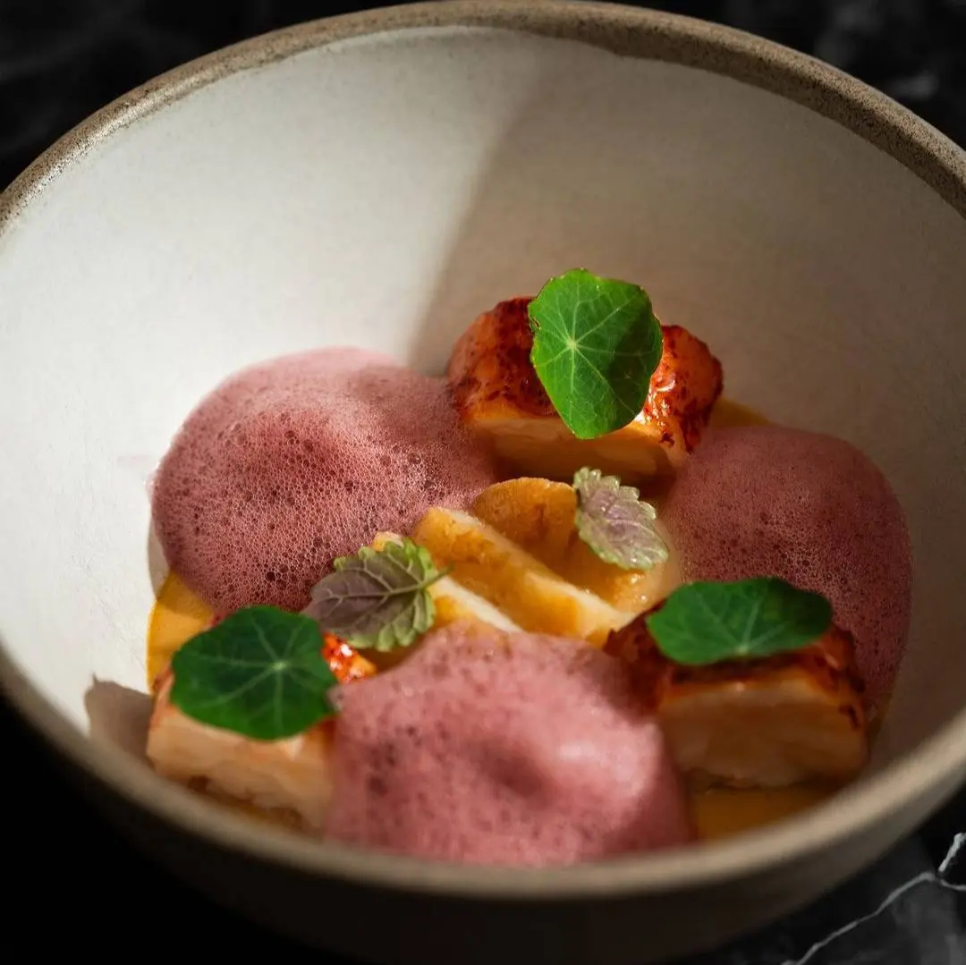 creation thumb for Sea Urchin / Lobster / Scallop / Peas / Red Cabbage
