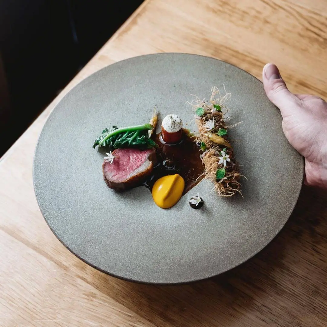 creation thumb for Hogget, Lemon balm & mint relish, Haggis, brown butter carro