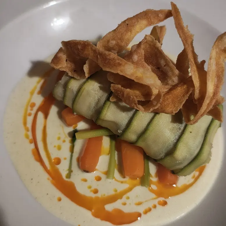 creation thumb for Steamed cod baby vegetables creamy veloute butter sauce