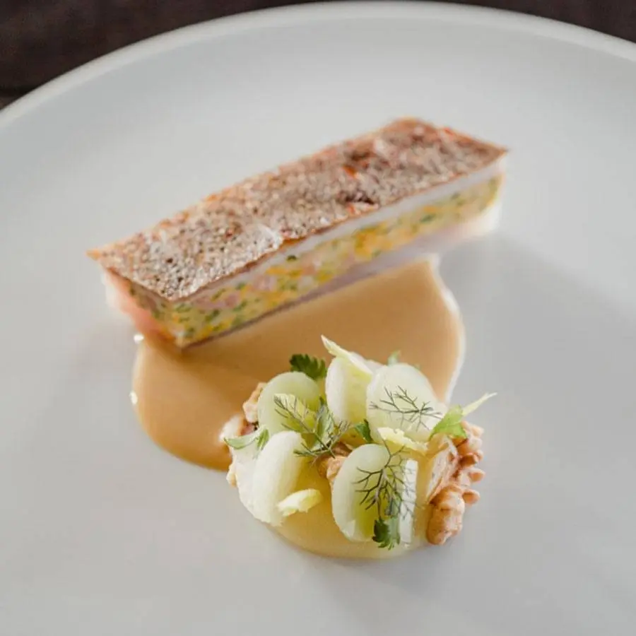 creation thumb for Aged Bream stuffed with Morteaux & preserved Girolles