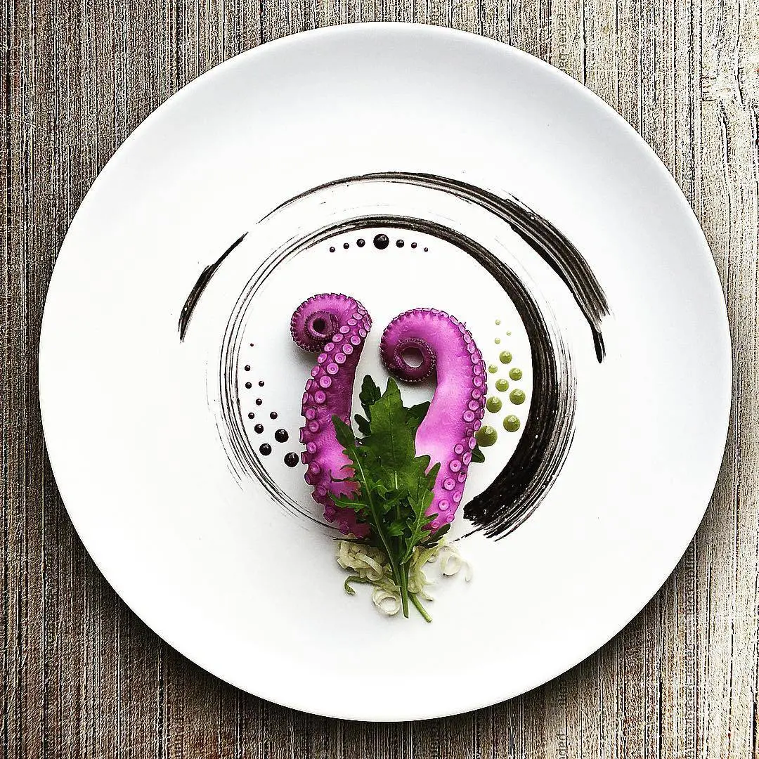 creation thumb for Purple octopus, rucola and parsley