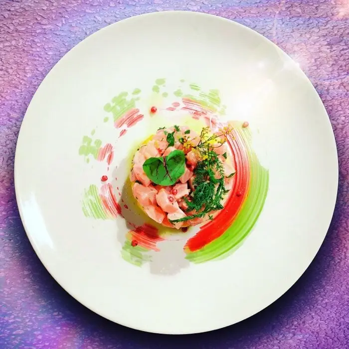 creation thumb for Salmon and mango tartare.