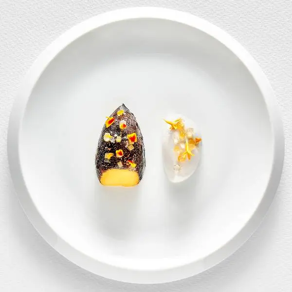creation thumb for Mango dressed in black truffle, caramel whipped cream from Château Yquem