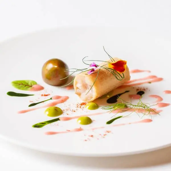 creation thumb for Amberjack cannolo, ginger, carrots