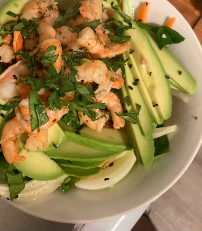 creation thumb for Shrimp cucumber salad
