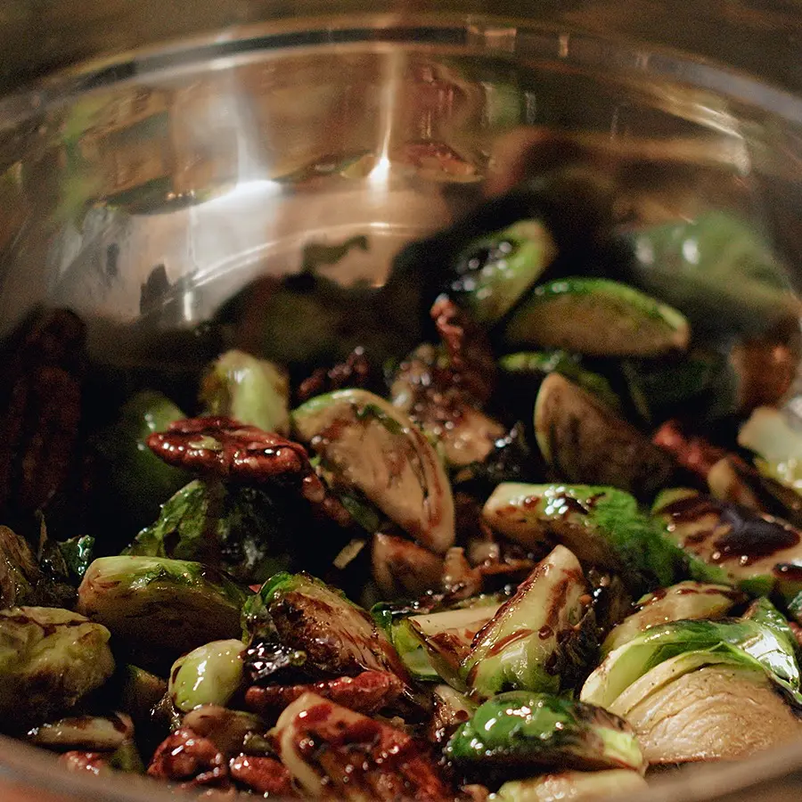creation thumb for Warm & Raw Brussels Sprout Salad