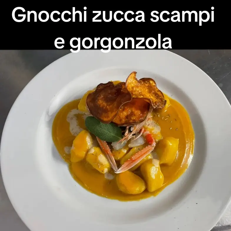 creation thumb for Pumpkin, scampi and gorgonzola gnocchi