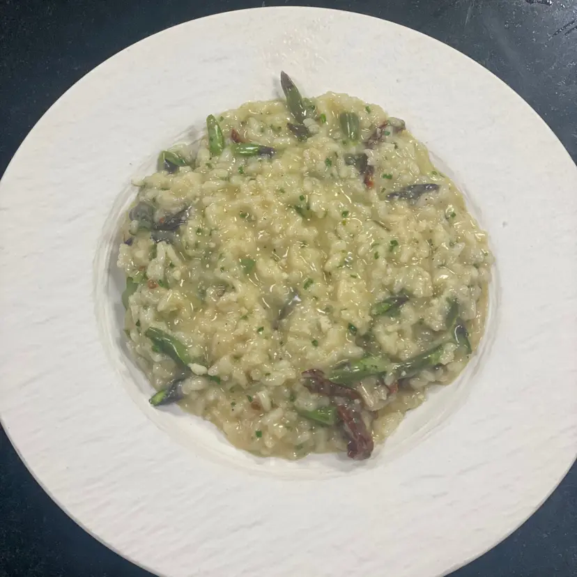 creation thumb for Risotto agli asparagi viola con pomodori secchi