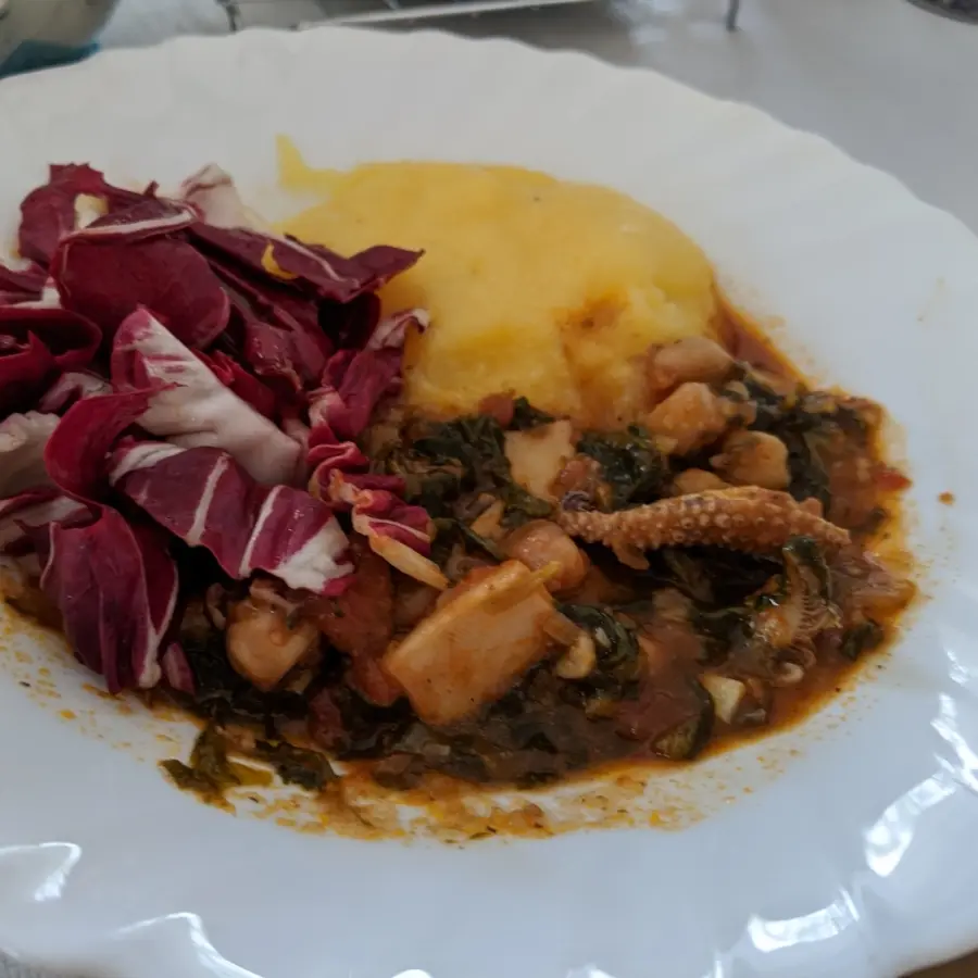 creation thumb for Cuttlefish stew with chickpeas and swiss chard