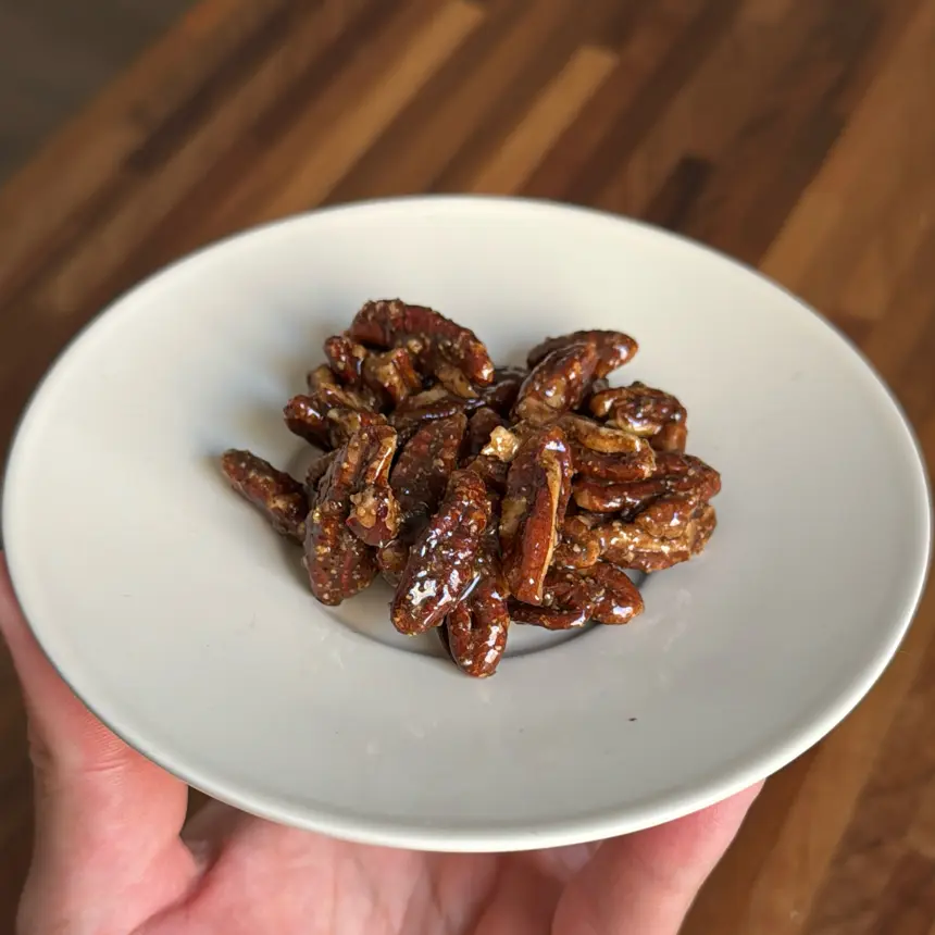 creation thumb for Honey-Caramelized Spiced Pecan Nuts