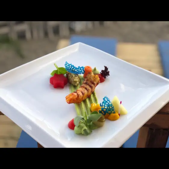 creation thumb for Garnelen 🍤 Erbsen Püree | Avocado 🥑