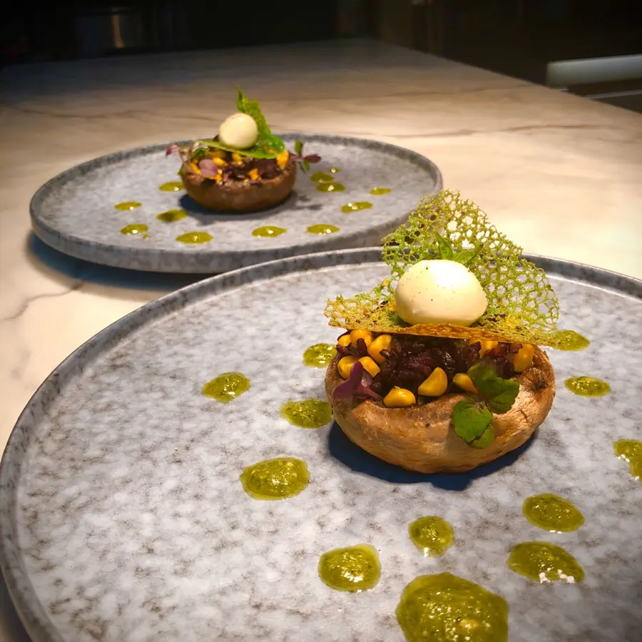 creation thumb for Mushroom-pesto-mozzarella -black rise