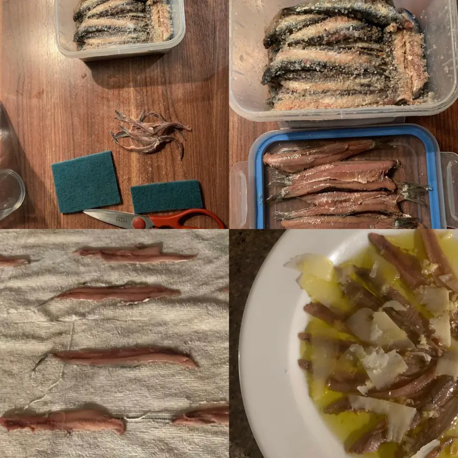 creation thumb for Salted anchoves process