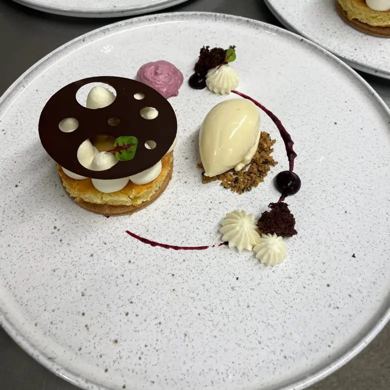 creation thumb for Coffee mousse | Black currant | Maple syrup
