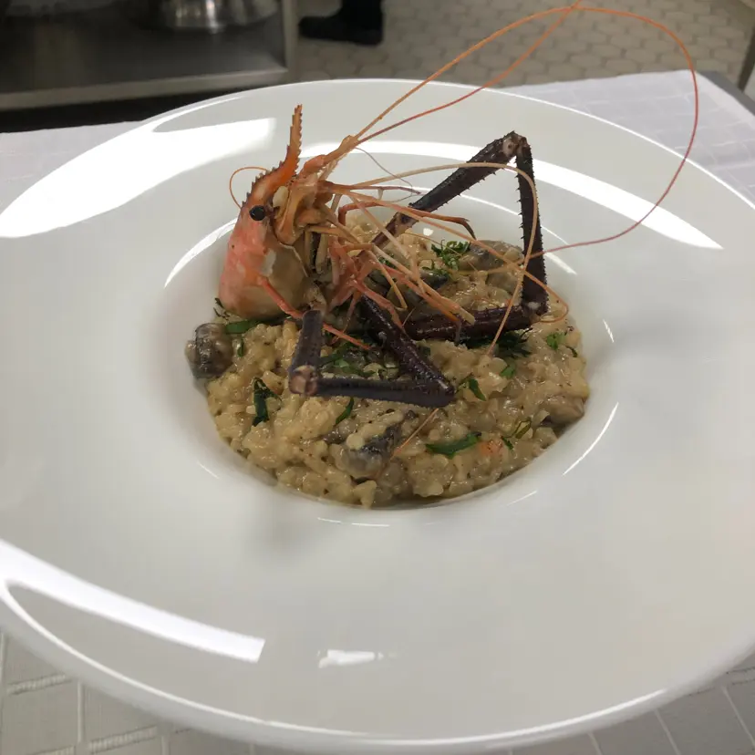 creation thumb for Creamy rice with prawns and mushrooms