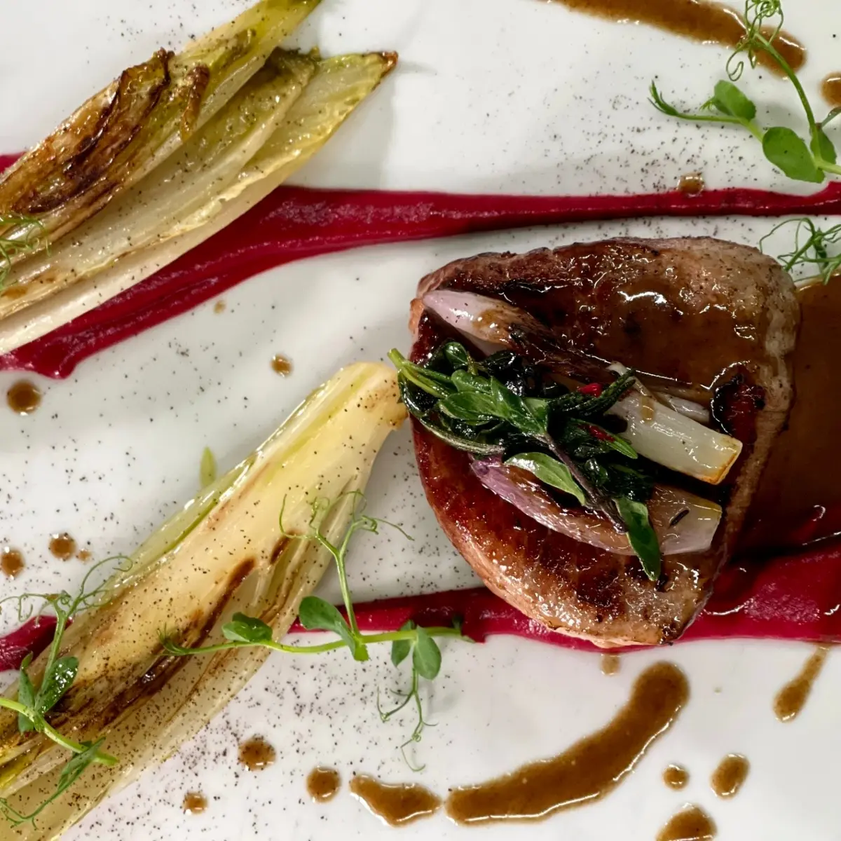 creation thumb for Veal....Belgian endive....Beetroot...