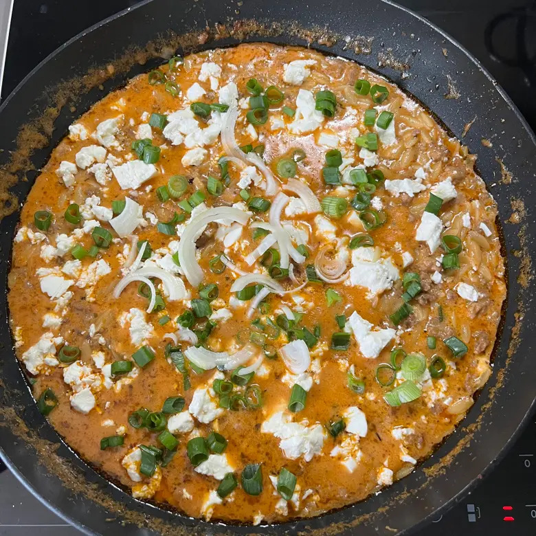 creation thumb for Kritharaki Minced Meat Pan with Feta