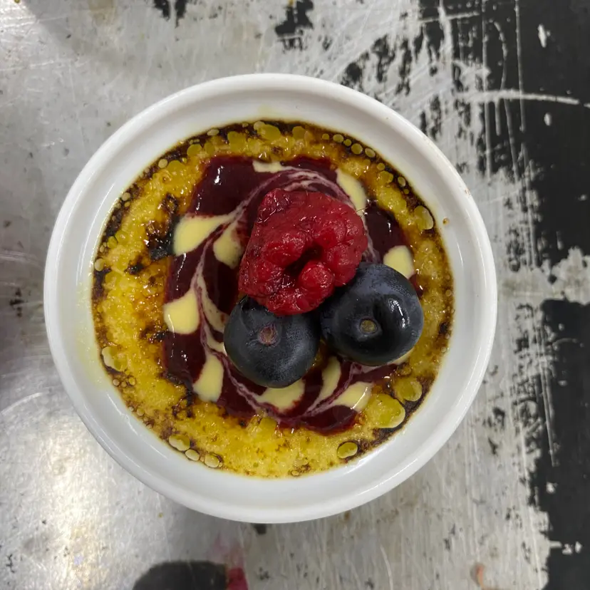 creation thumb for Crème brûlée c/ Salsa inglesa y Redux Frutos rojos