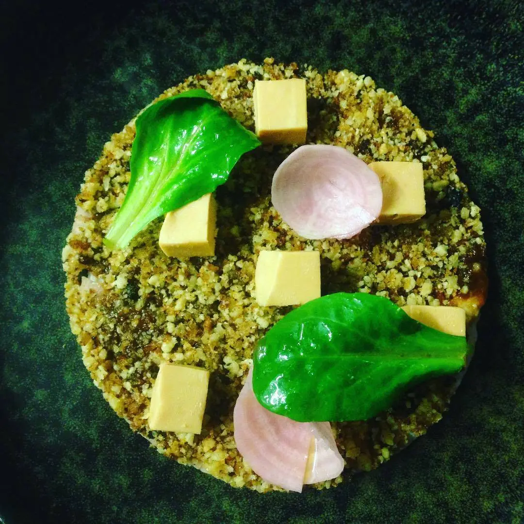 creation thumb for Veal carpaccio, foie gras, fried bread, sesame