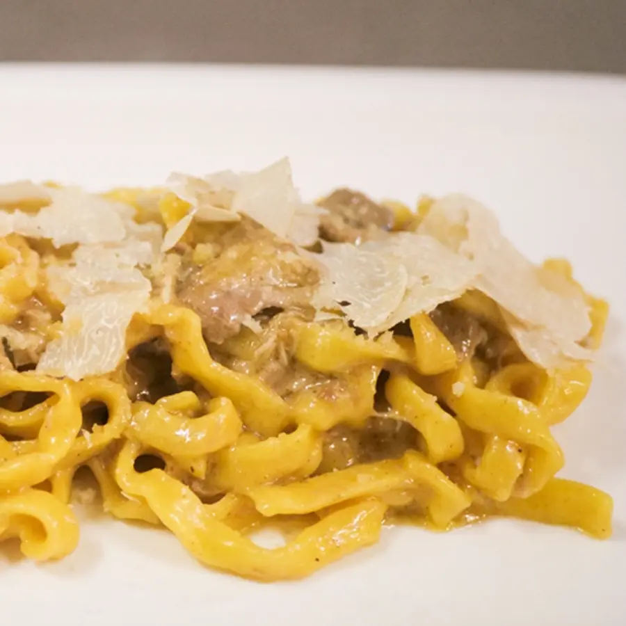 creation thumb for Fettuccina, pheasant and white truffle.