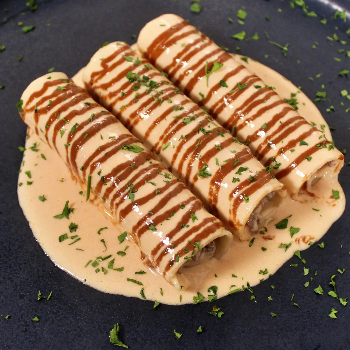creation thumb for Braised Pork Cheek Cannelloni with Foie Béchamel 🍴