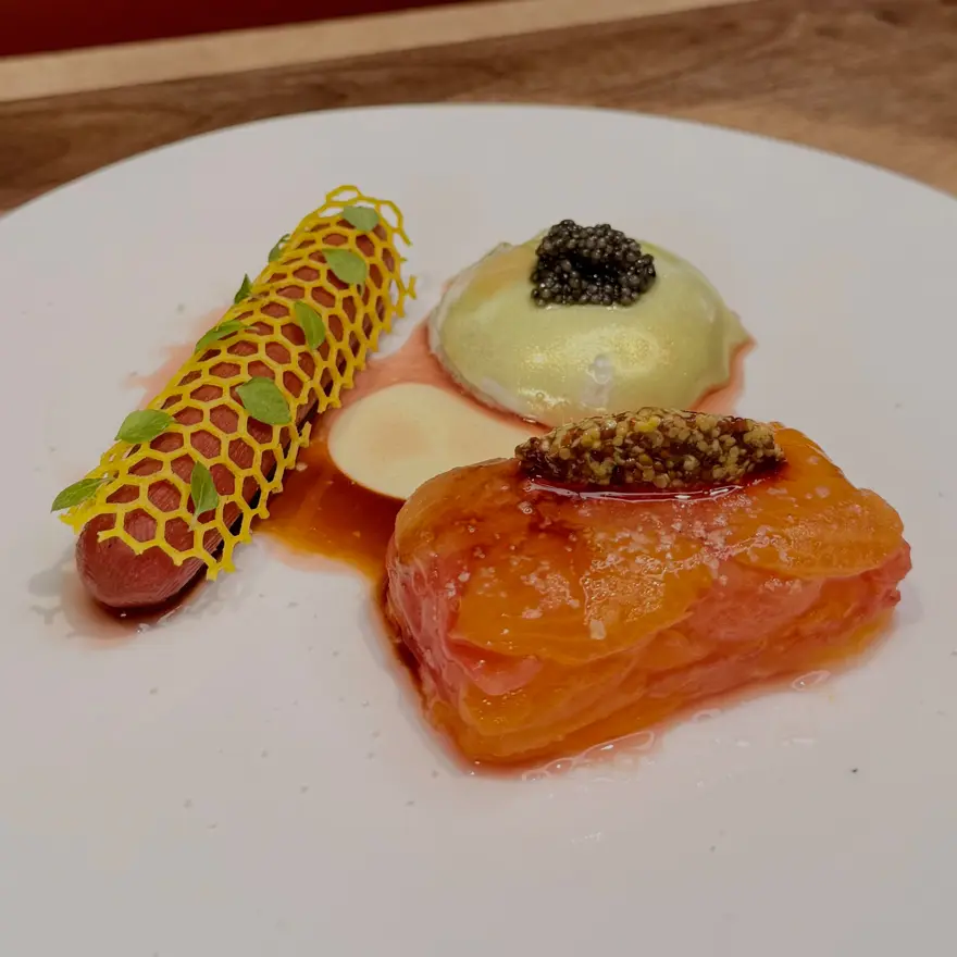 creation thumb for Cherry Tomato Terrine with Tomato & Basil Consommé