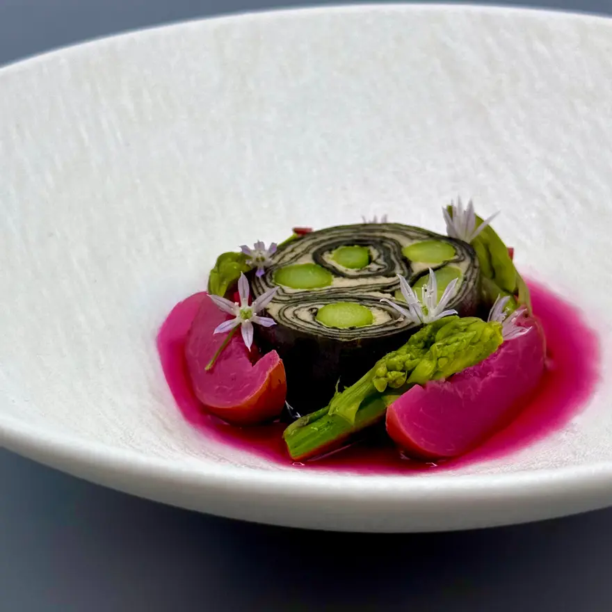 creation thumb for Asparagus, Salmon Mousse, Layered