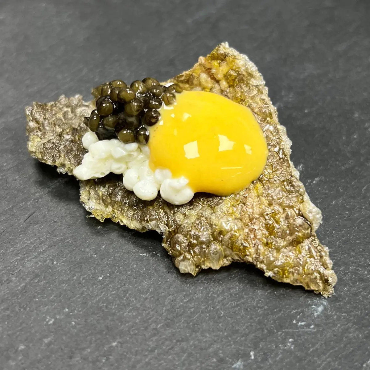 creation thumb for Egg White Caviar & Egg Yolk Cream