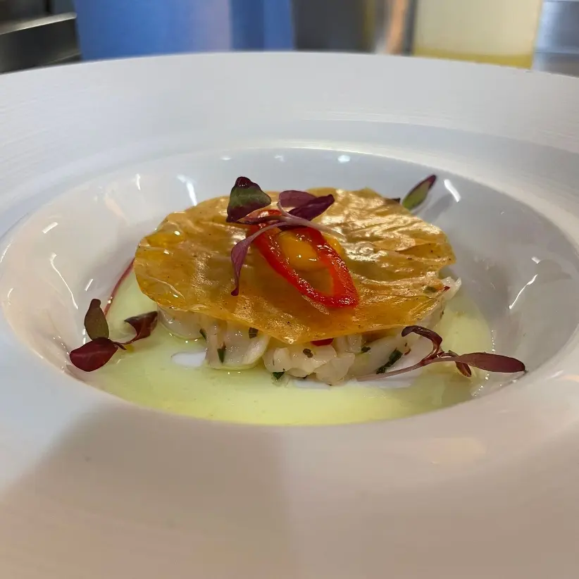 creation thumb for Scallops ceviche brown butter Mille-feuille
