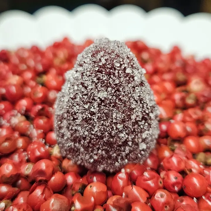 creation thumb for Raspberry & pink pepper pate de fruits