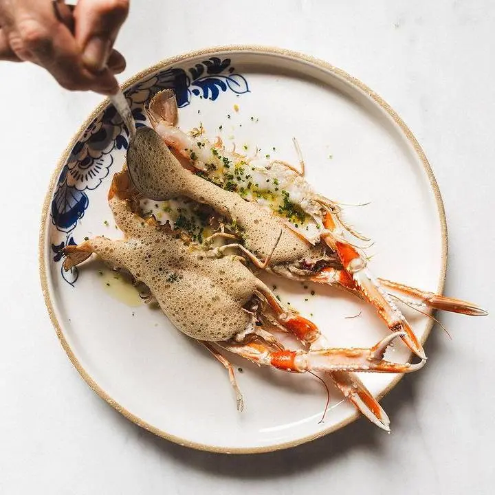 creation thumb for Langoustine BBQ avec Bisque mousseuse