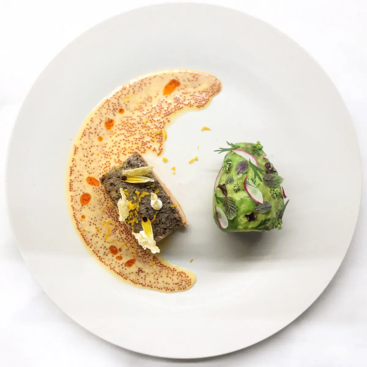 creation thumb for Natural wood grilled salmon🐠🤩 Passion fruit sauce and crab 🦀 eggs💥   . . . .  Tag your chef friends👩🏽‍🍳👨🏽‍🍳 use #intergourmetfood to get posted in the story. O For more culinary inspiration follow us @intergourmetfood post every day 3 post. By: @ dapor.id