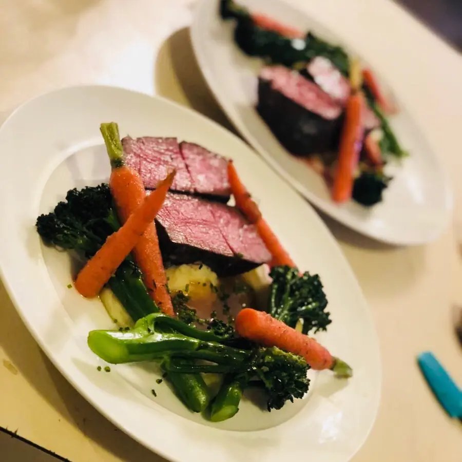 creation thumb for •Filet• Hierloom Carrot, Brocolini, Whipped Yukon Gold, Bourban Demi