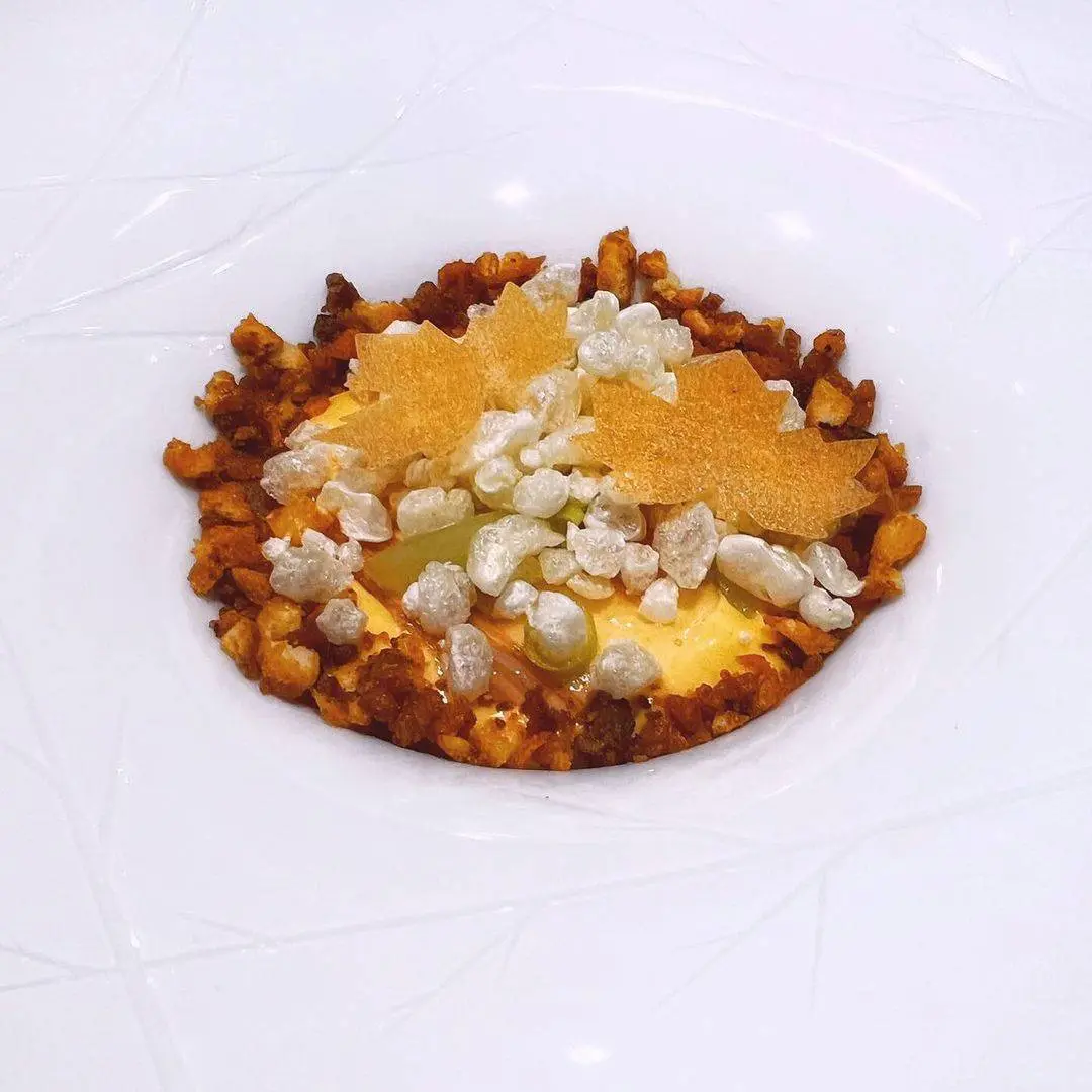 creation thumb for Migas de Berger Croquantes, Chorizo ​​Hollandaise, Bajoue Ibérique