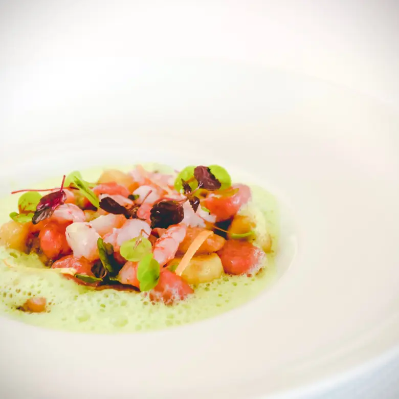 creation thumb for Gnocchi zucca e barbabietola gambero rosso porcini 
