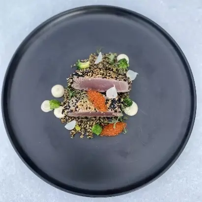creation thumb for Tuna fish, crispy quinoa and trout caviar