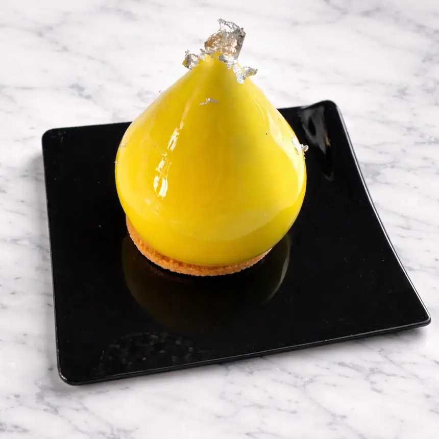 creation thumb for White Chocolate Mousse with Pineapple, Ginger & Mirror Glaze