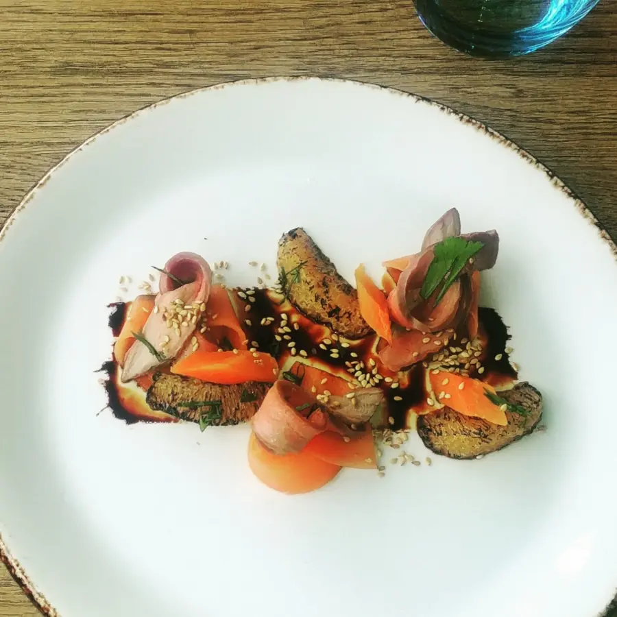 creation thumb for Tea smoked duck breast, sesame, orange and soy