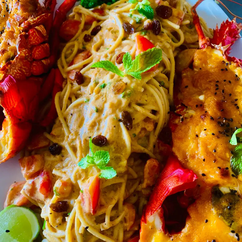 creation thumb for Sri Lanka delicious lobster with creamy pomodoro sphagetti
