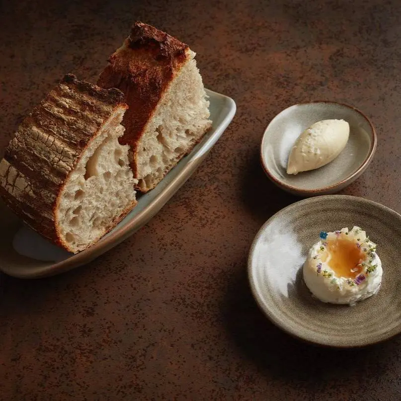 creation thumb for Sour Dough, Goats Curd & Honey, Salted Brown Butter