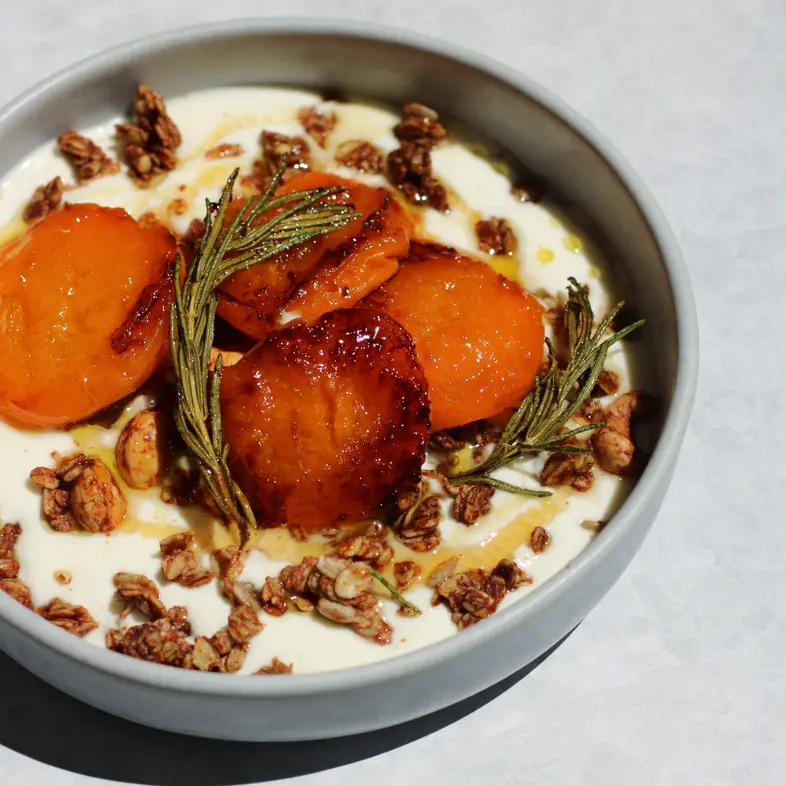creation thumb for Pan-Fried Apricots & Rosemary with Greek Yogurt