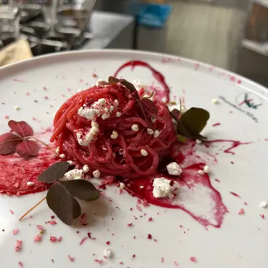 creation thumb for spaghettis | Framboise | Betterave | Fromage de chèvre