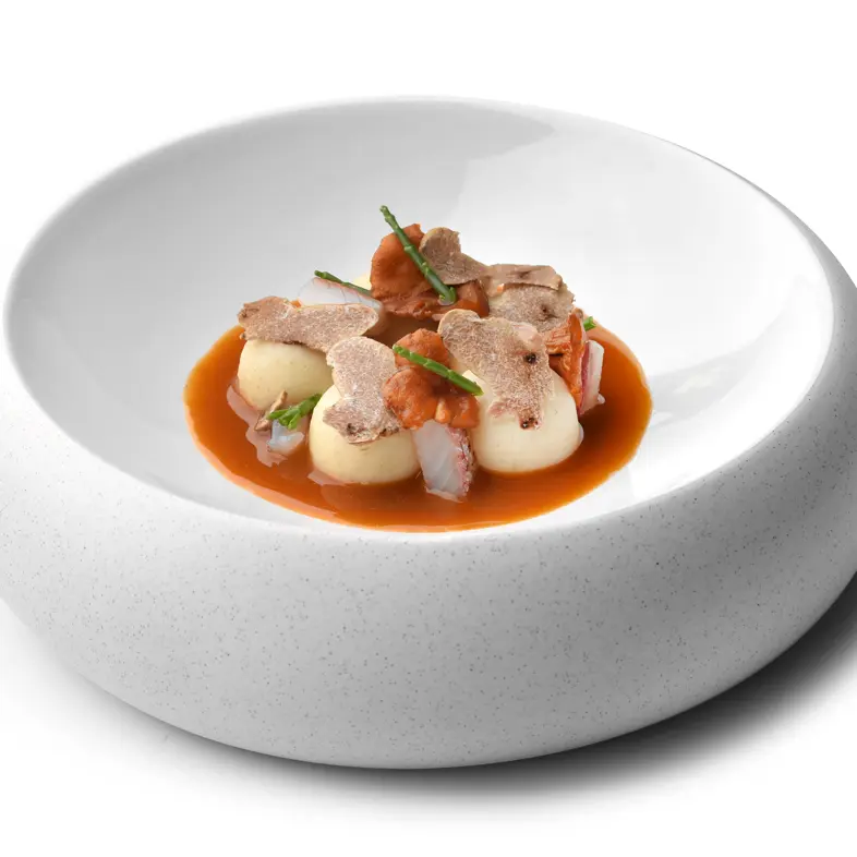 creation thumb for Gnocchi, truffe, rouget et gambas