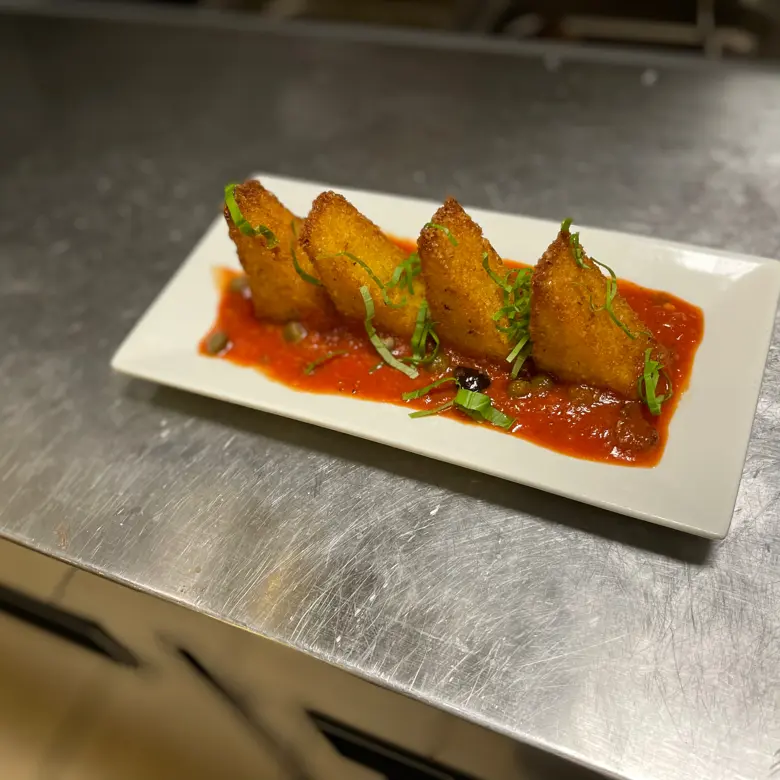 creation thumb for Crispy Polenta with Summer Tomato Coulis