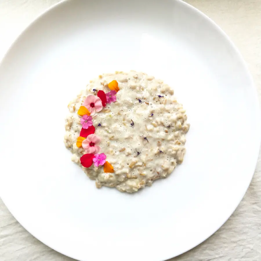 creation thumb for Oatmeal, plum jam with port, meadow plants