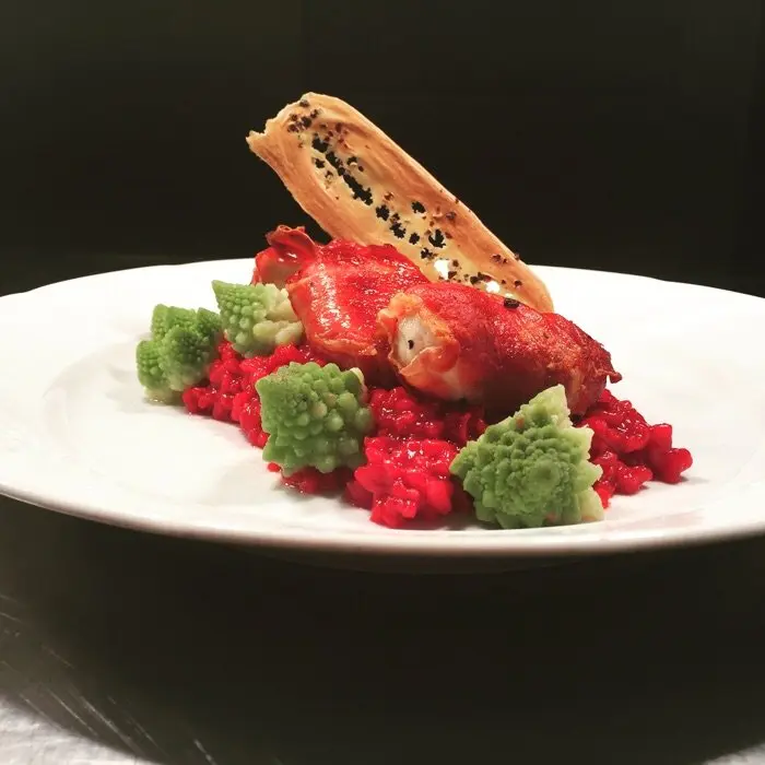 creation thumb for Saltimbocca vom Huhn/Rote Beete Risotto/Romanesco