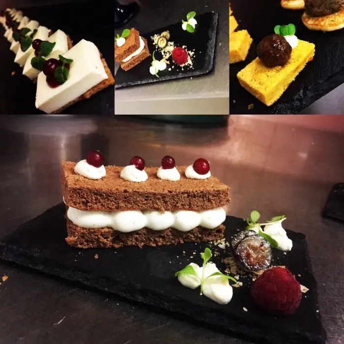 creation thumb for Brietorte/Milchschnitte/Süßkartoffelschaumbrot mit Fleischpraline