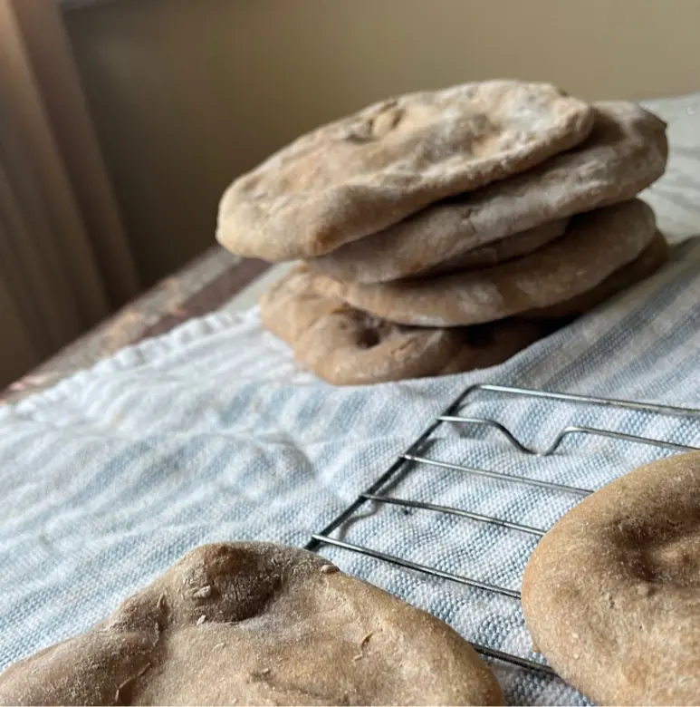 creation thumb for Ancient Grain Delight: Spelt Sourdough Pita