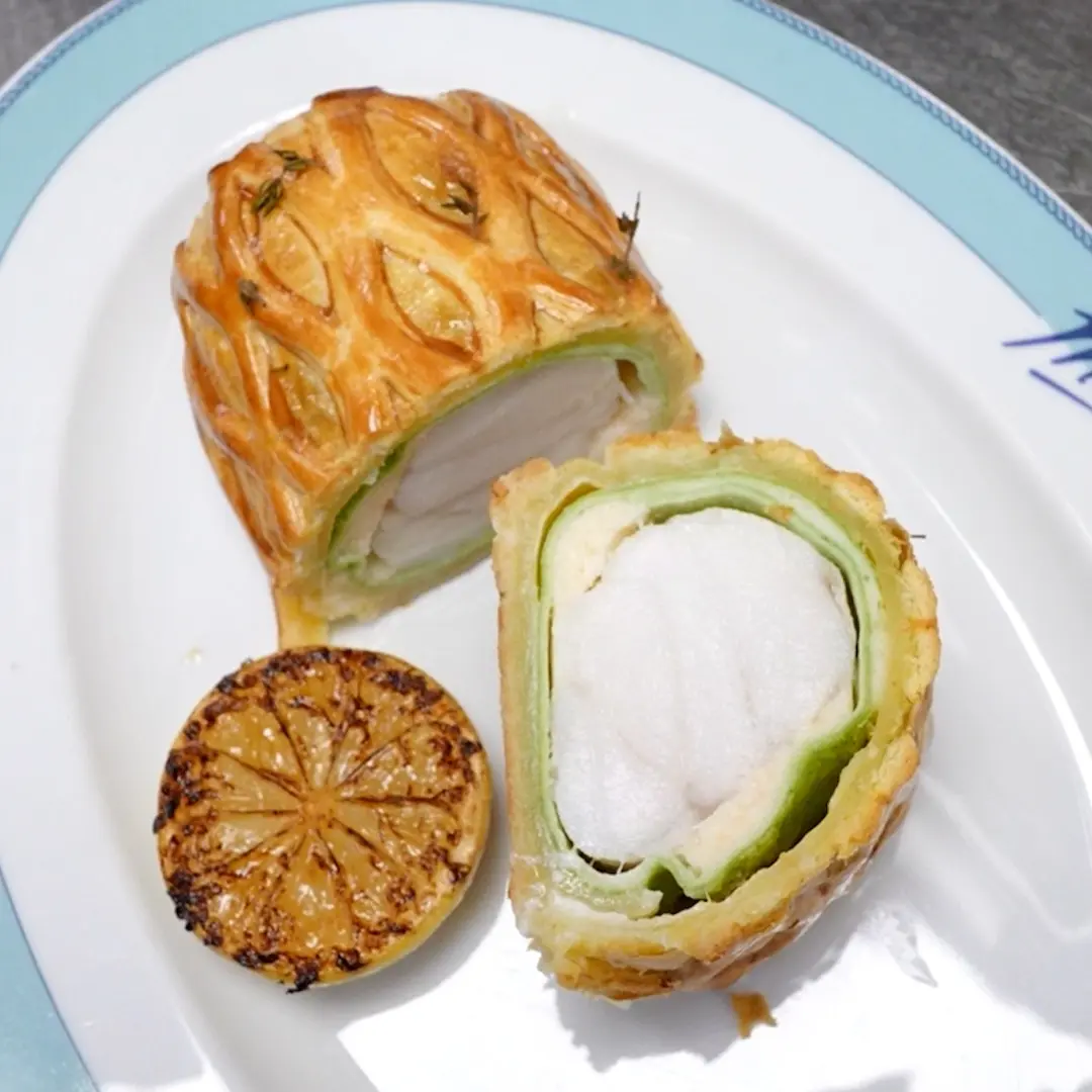 creation thumb for Monkfish Wellington with Sauce Américaine