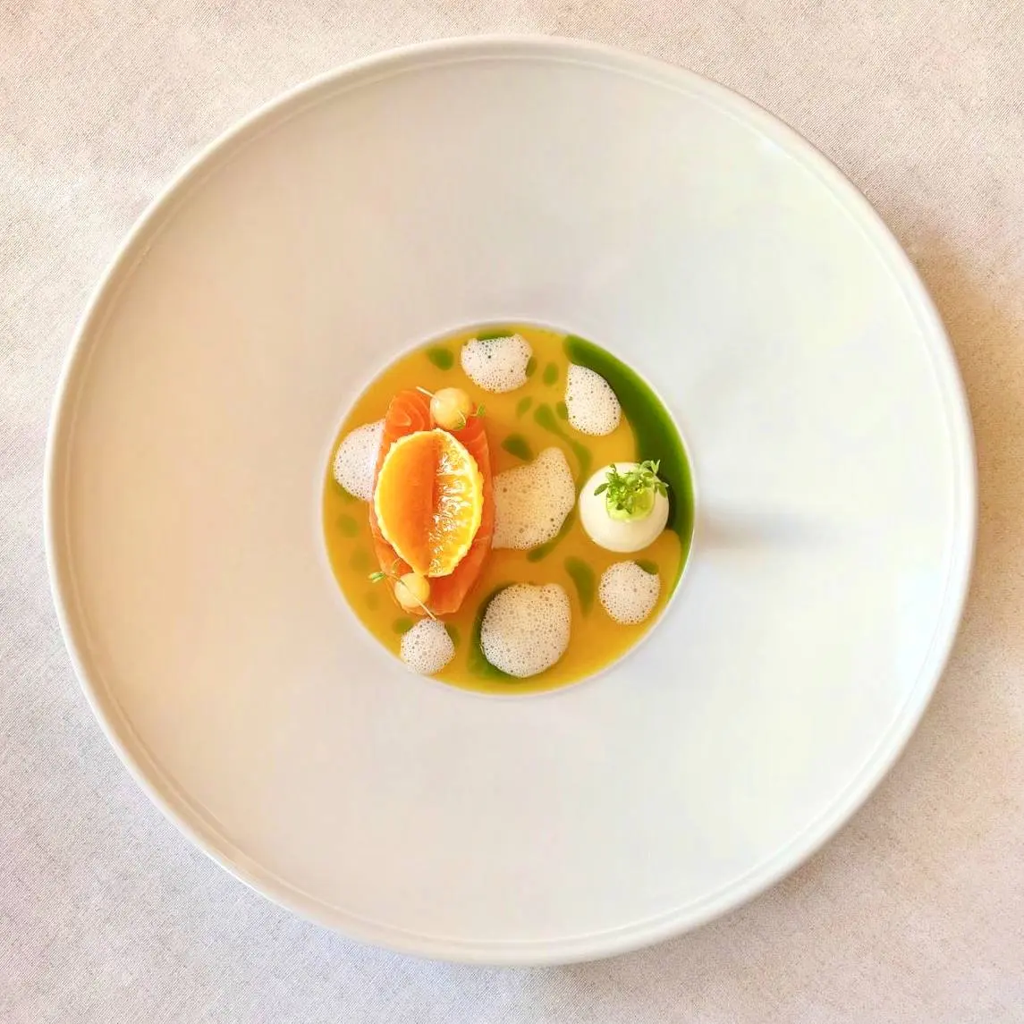creation thumb for Lachsforelle Mandarine Pastinake Wasabi